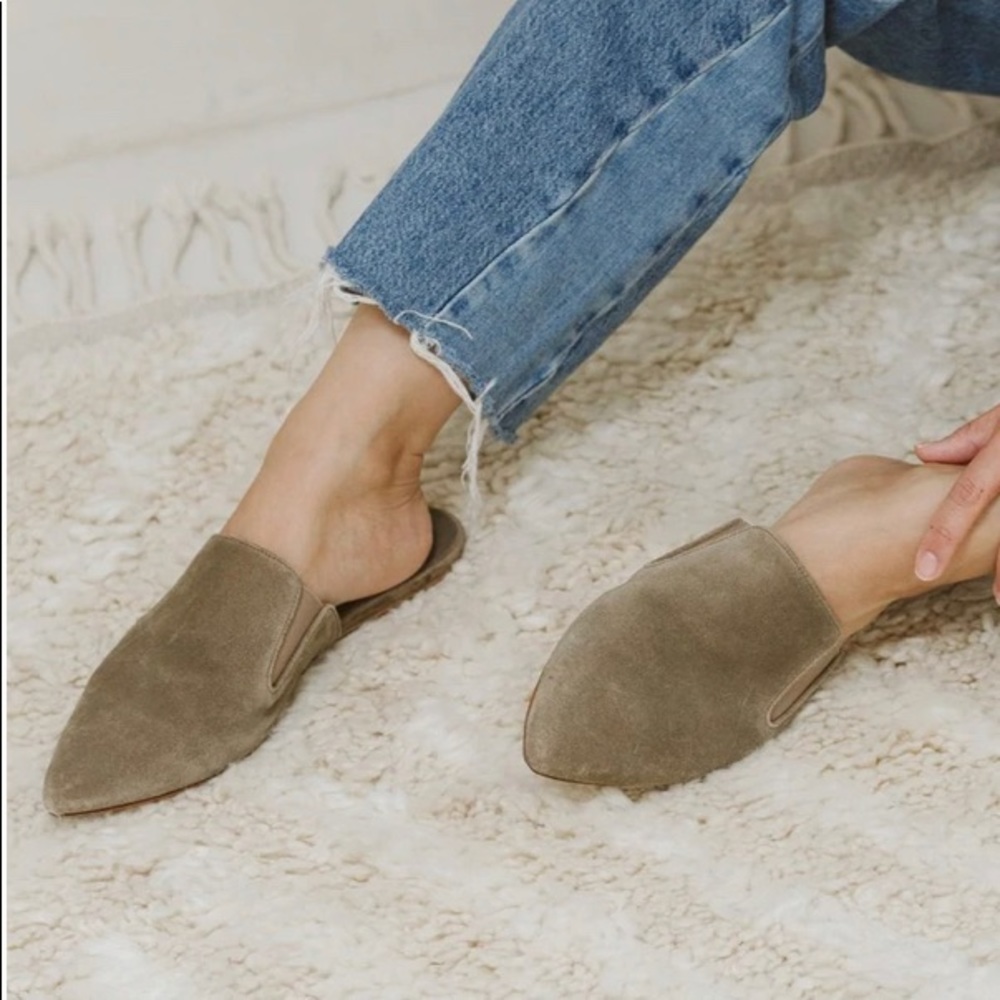 Jenni Kayne laurel Suede Mules Shoes 38 8